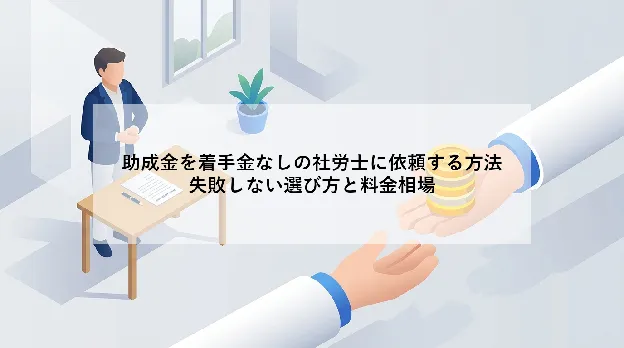 助成金を着手金なしの社労士に依頼する方法|失敗しない選び方と料金相場